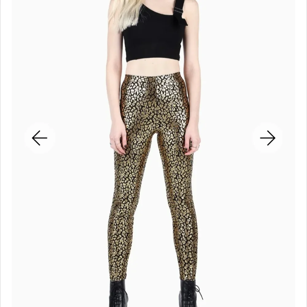 Blackmilk size Medium gold cheatah print high waisted leggings - Picture 1 of 4